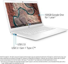 img 2 attached to 🖥️ HP Chromebook 14-Inch Laptop, Full HD Screen, AMD A4-9120 Processor, 4GB RAM, 32GB eMMC Storage, Chrome OS (14-db0050nr, Snow White)