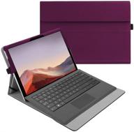 fintie purple case for microsoft surface pro 7 plus/pro 7 / pro 6 / pro 5 / pro 📱 4 / pro 3 tablet - portfolio business cover with multiple viewing angles, compatible with type cover keyboard - 12.3 inch logo