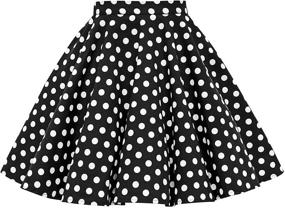 img 4 attached to BlackButterfly Kids Vintage 50's Full Circle Girls Swing Skirt: Timeless Charm for Your Little Ones