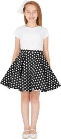 img 3 attached to BlackButterfly Kids Vintage 50's Full Circle Girls Swing Skirt: Timeless Charm for Your Little Ones