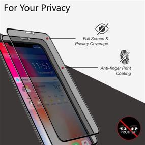 img 2 attached to 📱 Premium Privacy Screen Protector for iPhone 11/iPhone XR - Anti-Spy, Full Coverage, Easy Installation, 2Pack