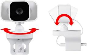 img 1 attached to 🔌 Wassserstein - настенный держатель розетки: удобное и гибкое крепление для камеры видеонаблюдения Blink Mini для дома (2 шт., белый)
