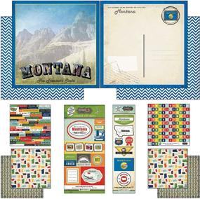 img 1 attached to 📚 Vintage Montana Themed Scrapbook Kit - Scrapbook Customs Paper and Stickers