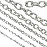 📿 33ft 4mm stainless steel rolo cable chains findings - ideal for jewelry making & diy projects (sc-1027-d) logo