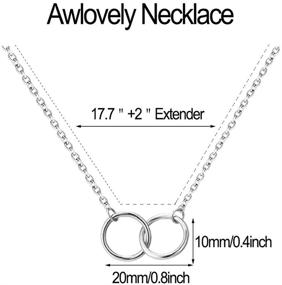 img 1 attached to Girls' Birthday Jewelry - Interlocking Circle Daughter Necklace