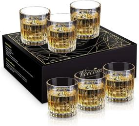 img 4 attached to 🥃 Stripe 6-Piece Whiskey Glass Set