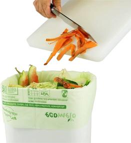 img 3 attached to 🌱 ecomelo Compostable Trash Bags, 2.6 Gallon/9.84 Liter, 120 count - Premium Certifications, Extra Thick & Eco-Friendly