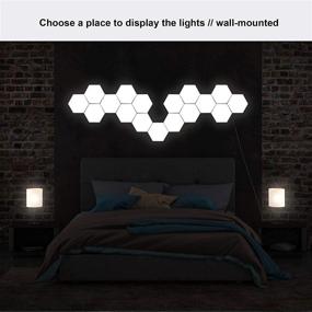 img 1 attached to 🔮 LUMINOSIA Hexagon Lights: Premium LED Wall Lights Set, Modular, Touch-Sensitive & Remote-Controlled RGB Lighting for Aesthetic Room Decor, Ideal Decoration for Living and Bedroom with 13 Colors