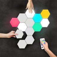 🔮 luminosia hexagon lights: premium led wall lights set, modular, touch-sensitive & remote-controlled rgb lighting for aesthetic room decor, ideal decoration for living and bedroom with 13 colors логотип