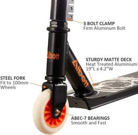 img 2 attached to 🛴 Albott Pro Scooters Stunt Scooter - Complete Trick Scooters for Beginner Freestyle Sports, Kick Scooter with Fixed Bar, Suitable for Kids 8 Years and Up, Boys, Teens, Adults