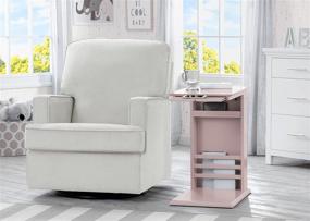 img 3 attached to 🌸 Delta Children Nolan End Table/Side Table for Nursery - Stylish Lotus Pink Addition for Baby's Room