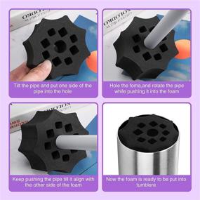 img 1 attached to 👑 Cup Turner Foam Inserts: 8-Piece Set for Tumblers, Bottles, and Cups - Black, 2.44/2.83/3.18/3.8 Inch Diameter Accessories