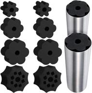 👑 cup turner foam inserts: 8-piece set for tumblers, bottles, and cups - black, 2.44/2.83/3.18/3.8 inch diameter accessories logo