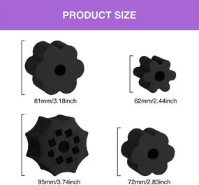 img 2 attached to 👑 Cup Turner Foam Inserts: 8-Piece Set for Tumblers, Bottles, and Cups - Black, 2.44/2.83/3.18/3.8 Inch Diameter Accessories