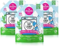 dapple fragrance-free baby laundry detergent - sulphate-free & hypoallergenic - 3 pack, includes 1 measuring cap, 34 fl. oz. logo