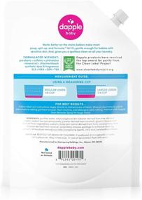 img 3 attached to DAPPLE Fragrance-Free Baby Laundry Detergent - Sulphate-Free & Hypoallergenic - 3 Pack, includes 1 Measuring Cap, 34 fl. oz.