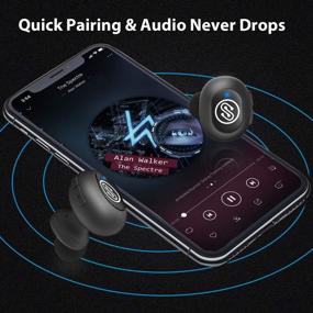 img 2 attached to iQute True Wireless Earbuds, Bluetooth 5.0, Running Headphones with 3D Stereo Pro Sound, Extra Bass, Auto Pairing, 72H Play Time, Siri, Built-in Mic for iPhone – Wireless Headphones with Charging Case