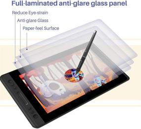 img 3 attached to 🖥️ HUION KAMVAS Pro 13 Graphics Drawing Tablet: Full-Laminated Drawing Monitor, Battery-Free Stylus, Tilt, 4 Hot Keys, Touch Bar - 13.3inch Pen Display with Stand for Windows/MAC/Linux