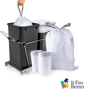 img 3 attached to 🗑️ Rev•A•Shelf Compatible Trash Bags: Clean & Tight Fitting, 35-Quart, 100ct, Heavy-Duty Drawstring, White (Rev-35-100)