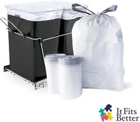 img 2 attached to 🗑️ Rev•A•Shelf Compatible Trash Bags: Clean & Tight Fitting, 35-Quart, 100ct, Heavy-Duty Drawstring, White (Rev-35-100)