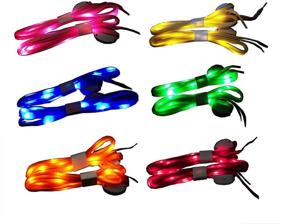 img 4 attached to Jofan LED Shoelaces: Light Up Your Shoes with 6 Pairs in 3 Modes and 6 Colors for Any Occasion