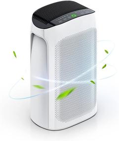 img 2 attached to 🌬️ Air Choice Home Air Purifier - Ultra Quiet Bedroom Air Purifier for Homes up to 1485 sqft - True HEPA H13 Technology Removes 99.97% Hairs, Dust, and Smoke - White