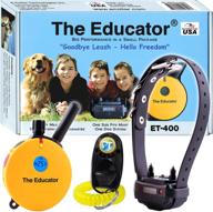 🐶 2-pack bundle - e-collar et-400 - 3/4 mile waterproof remote trainer educator - rechargeable with static, vibration, and sound stimulation - includes petstek dog training clicker logo