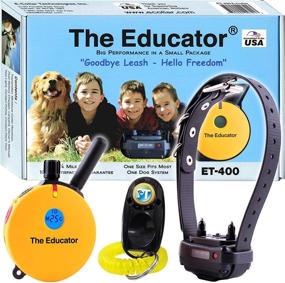 img 4 attached to 🐶 2-Pack Bundle - E-Collar ET-400 - 3/4 Mile Waterproof Remote Trainer Educator - Rechargeable with Static, Vibration, and Sound Stimulation - Includes PetsTEK Dog Training Clicker