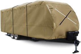 img 4 attached to Upgraded 300D 20'-22' Windproof Travel Trailer RV Cover by Leader Accessories + Repair Patches