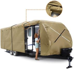 img 1 attached to Upgraded 300D 20'-22' Windproof Travel Trailer RV Cover by Leader Accessories + Repair Patches