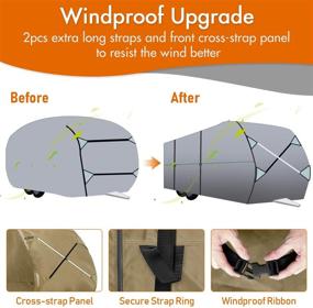 img 2 attached to Upgraded 300D 20'-22' Windproof Travel Trailer RV Cover by Leader Accessories + Repair Patches