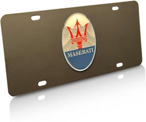 img 3 attached to 🏎️ Premium 3D Metal License Plate Cover for Maserati- Perfect Fit & Sturdy Design