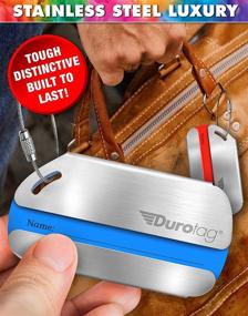 img 2 attached to 🧳 Durotag Luggage: Enhance Your Travels with Personalized Stainless Steel Tags