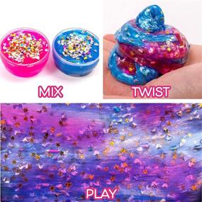 img 2 attached to 🌌 Horizon Group USA Slimygloop Mix'Ems Twists Cotton Candy Galaxy: Metallic Slime, Scented Cloud Slime, Add-Ins, Embellishments, Sprinkles, Glitter - Discover the Ultimate Sensory Fun!