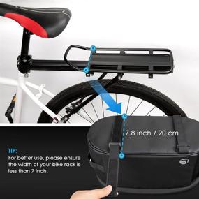 img 3 attached to 🚲 WOTOW Bike Insulated Rack Bag: 10L Large Capacity Bicycle Trunk Cooler Bag with Double Zipper Side Pocket, Reflective Strap, Water Resistant Panniers Bag for Traveling Commuter