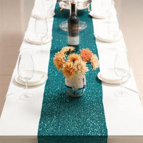 img 3 attached to Add Glamour to Your Table with PONY DANCE Glitzy Table Runner