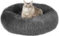 🍩 cozy mojonnie donut cat bed: round faux fur pet cushion for cats, self-warming plush sleeping bed ideal for winter, pets, puppies, and indoor nest logo