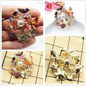 img 1 attached to Karlota Colorful Brooches Rhinestone Broaches Girls' Jewelry