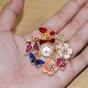 img 3 attached to Karlota Colorful Brooches Rhinestone Broaches Girls' Jewelry