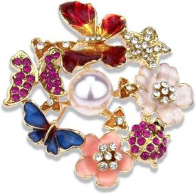 img 4 attached to Karlota Colorful Brooches Rhinestone Broaches Girls' Jewelry