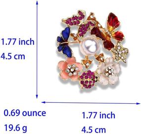 img 2 attached to Karlota Colorful Brooches Rhinestone Broaches Girls' Jewelry