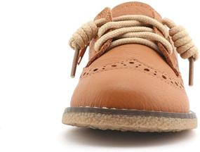 img 3 attached to 👟 CCTWINS KIDS Toddler Leather G9771 Brown 27 Boys' Shoes: Stylish & Comfy Footwear for Active Toddlers