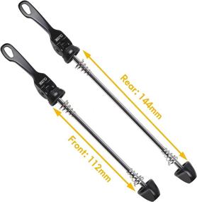 img 3 attached to CyclingDeal - Road Bike QR Skewers - 100mm Front / 130mm Rear - Axles Set Replacement with Quick Release Lever - for Bike Wheel Hub