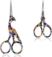 BIHRTC 3.6 Inch Black Scissors Sharp Tip Stainless Steel Scissors