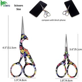 img 3 attached to 🧵 BIHRTC Embroidery Scissors Set: 4.5 Inch Sharp Stainless Steel Scissors + 3.6 Inch Small Bird Sewing Scissors - Ideal DIY Tools for Sewing, Crafting, Artwork, Needlepoint