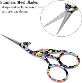 img 2 attached to 🧵 BIHRTC Embroidery Scissors Set: 4.5 Inch Sharp Stainless Steel Scissors + 3.6 Inch Small Bird Sewing Scissors - Ideal DIY Tools for Sewing, Crafting, Artwork, Needlepoint