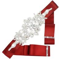 💃 stunning red belt for women dresses: elegant sash, rhinestone detail, self-tied ribbon for weddings, proms, and parties logo