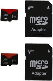 img 1 attached to 💽 Набор из 2 карт Micro SD Astore объемом 1 ТБ - высокоскоростная карта памяти класса 10 для телефона, планшета и ПК с бесплатным адаптером (1 ТБ x2)