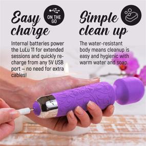 img 3 attached to Lulu 11 - Women's Personal Massager - Mini Massage - 20 Magic Vibrating Modes & 5 Speeds - Water-Resistant, Quiet, Rechargeable - Gentle Vibration - Small Body Massager - Purple