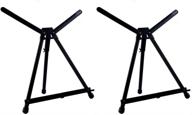 mont marte signature tabletop easel 2 pack with extendable wings, supports canvases up to 20in (50cm) in height, adjustable angle, comes with convenient carry bag logo